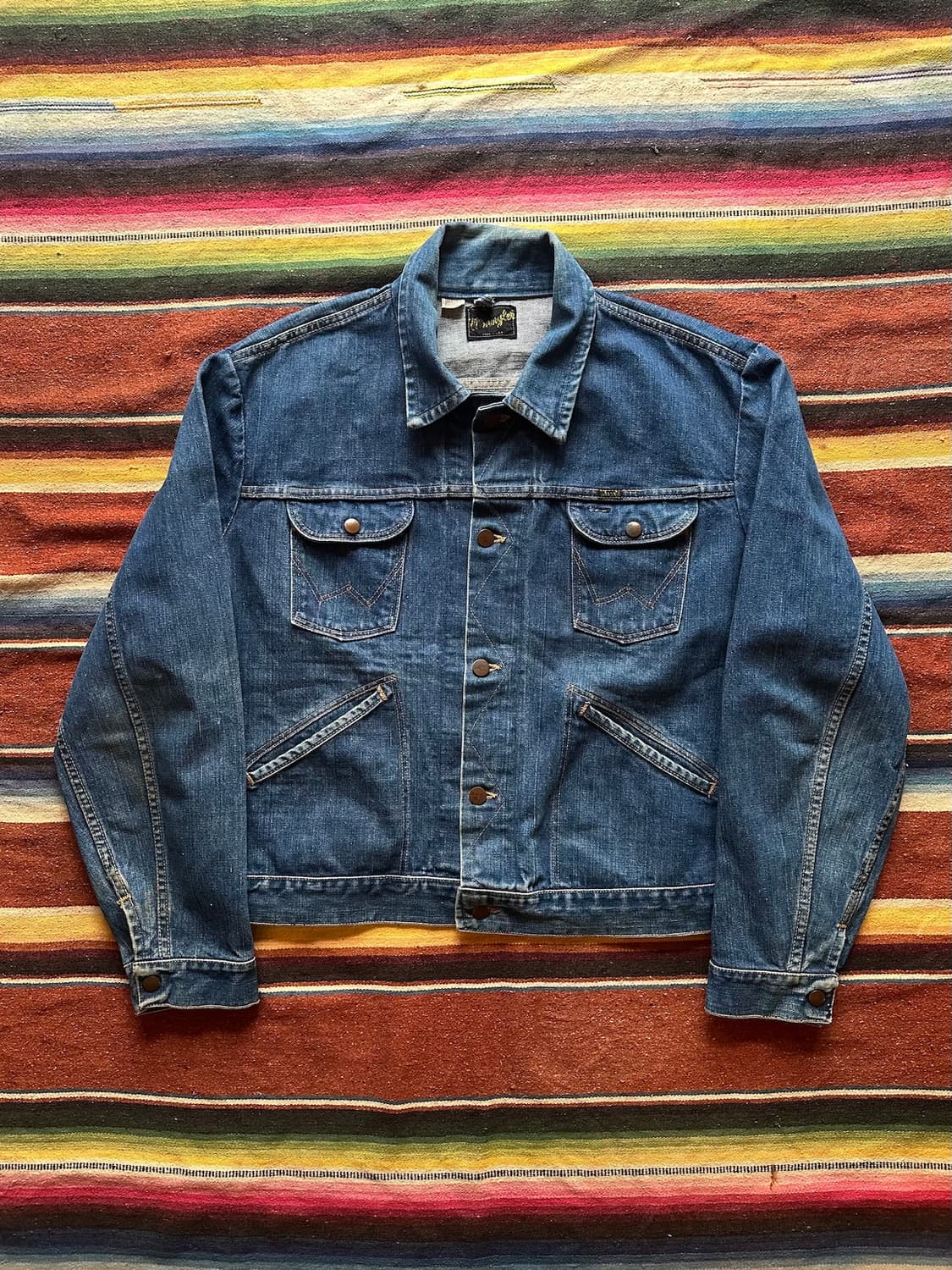 70s USA 빈티지 랭글러 124MJ 데님 자켓 빅사이즈 상품이미지1