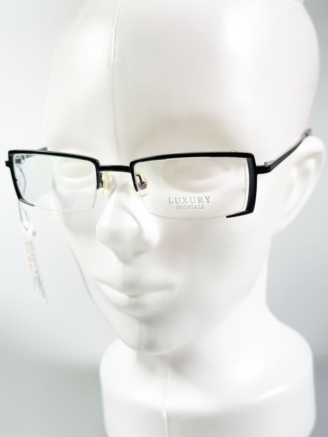 LUXURY OCCHIALI 블랙메탈 반무테 스퀘어 빈티지 안경 상품이미지8