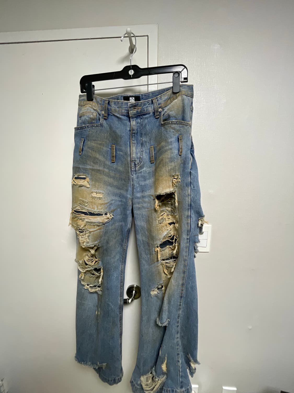 선데이오프클럽 디스 워싱 새깅진 2사이즈 상품이미지1