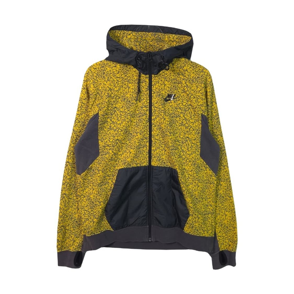 나이키 옐로우 크랙 패턴 썸홀 디테일 후드 자켓 XL 상품이미지1