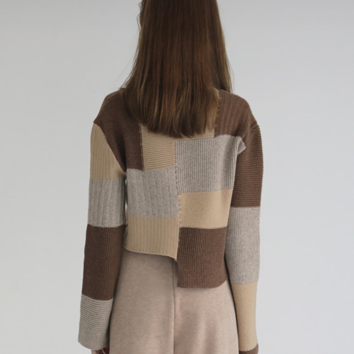 소프트 서울 컬러블록니트 상품이미지3