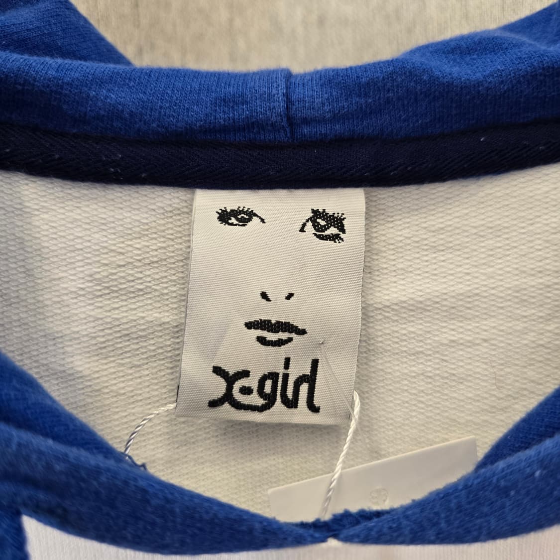 X-girl 엑스걸 로고 투톤 반팔 후드티 상품이미지5