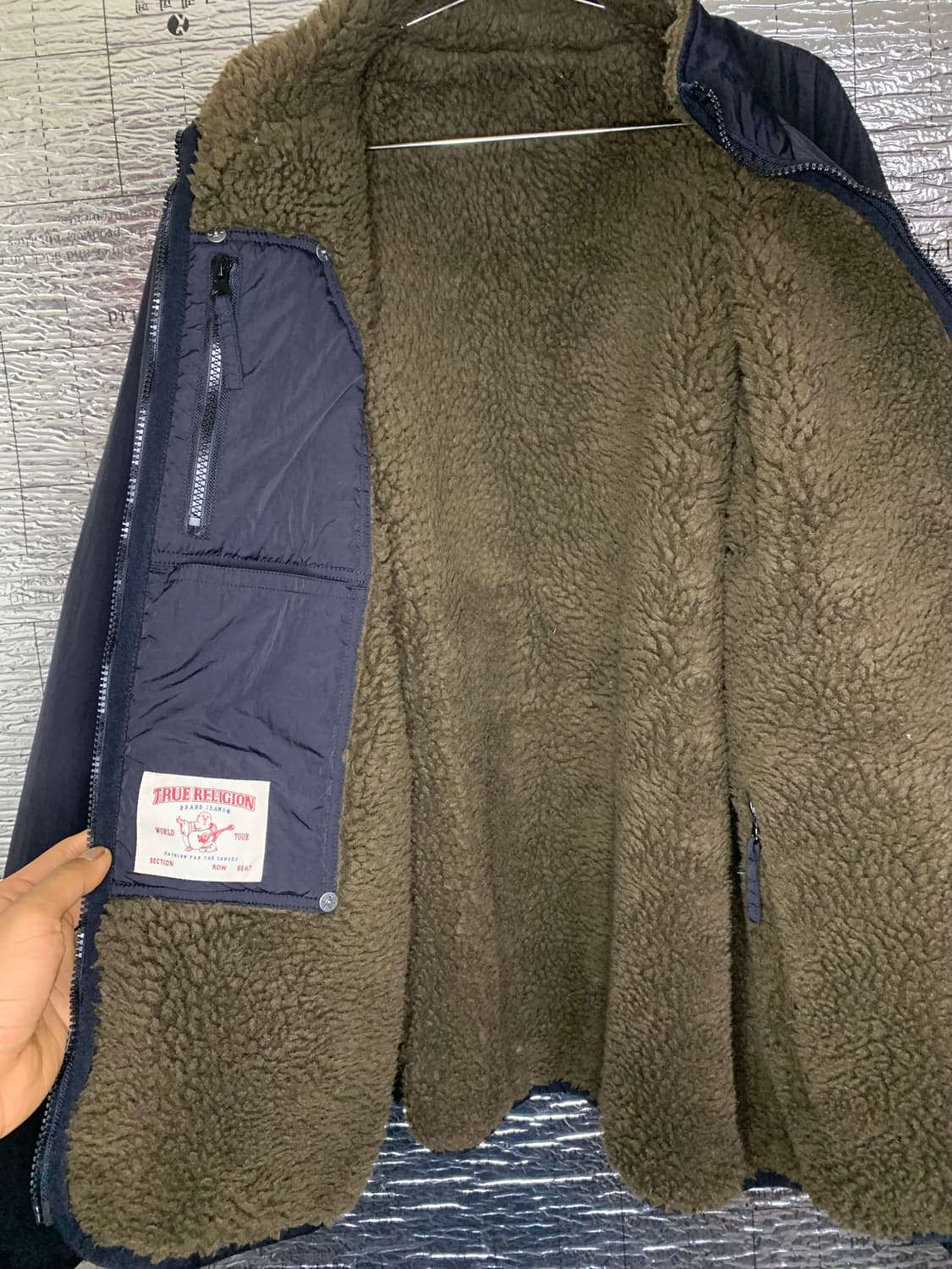 트루릴리젼 O.G 로고 리버시블 플리스 자켓 카키 상품이미지4