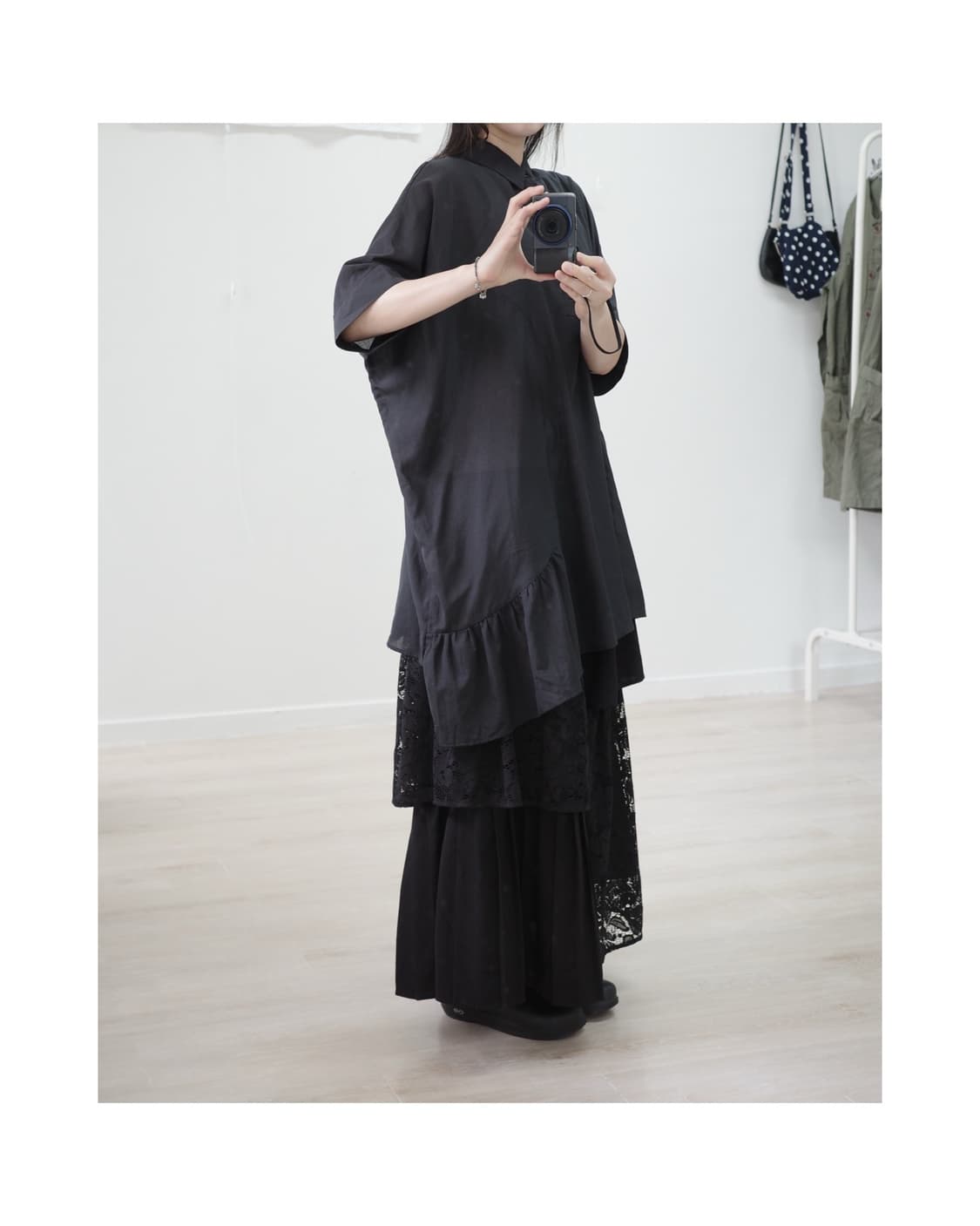 고무 Gomme ruffle over shirts 상품이미지5