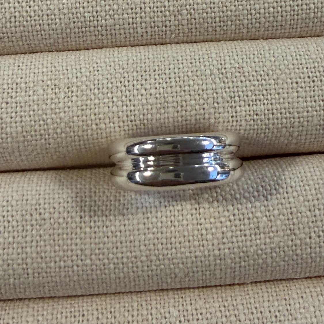 새상품 여성 신주 은도금 두줄링 반지 상품이미지3