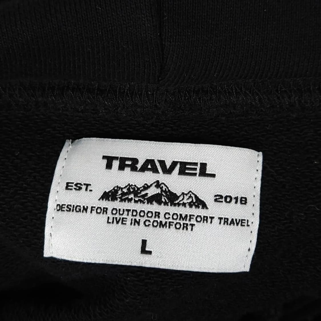 100 TRAVEL 트래블 무신사 후드티 블랙 상품이미지6