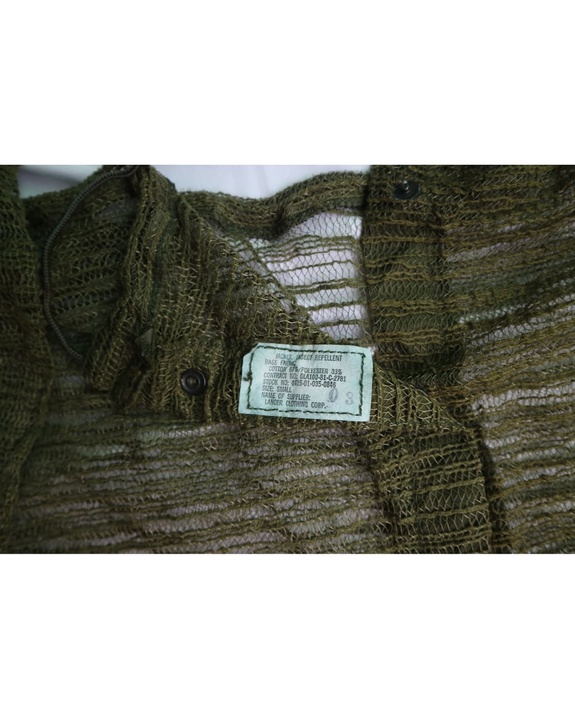 80s US Army Mosquito Net Jacket 상품이미지5