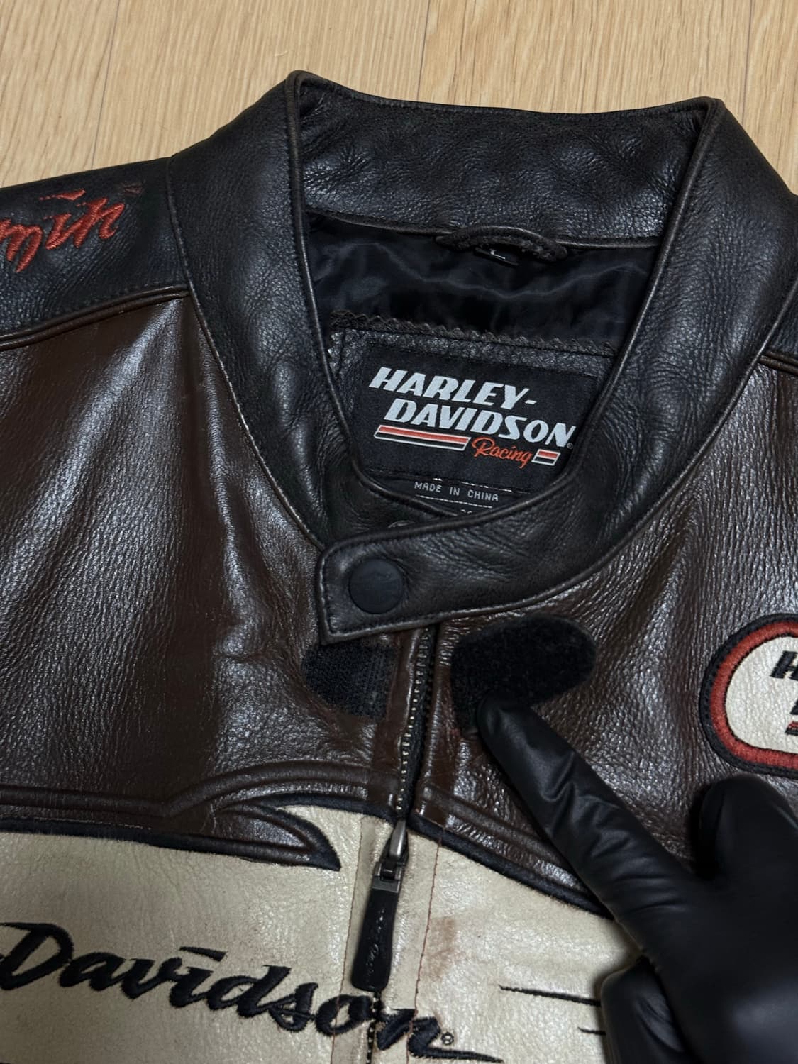 할리 데이비슨 이글 플레임 레더 바이커 자켓 상품이미지4