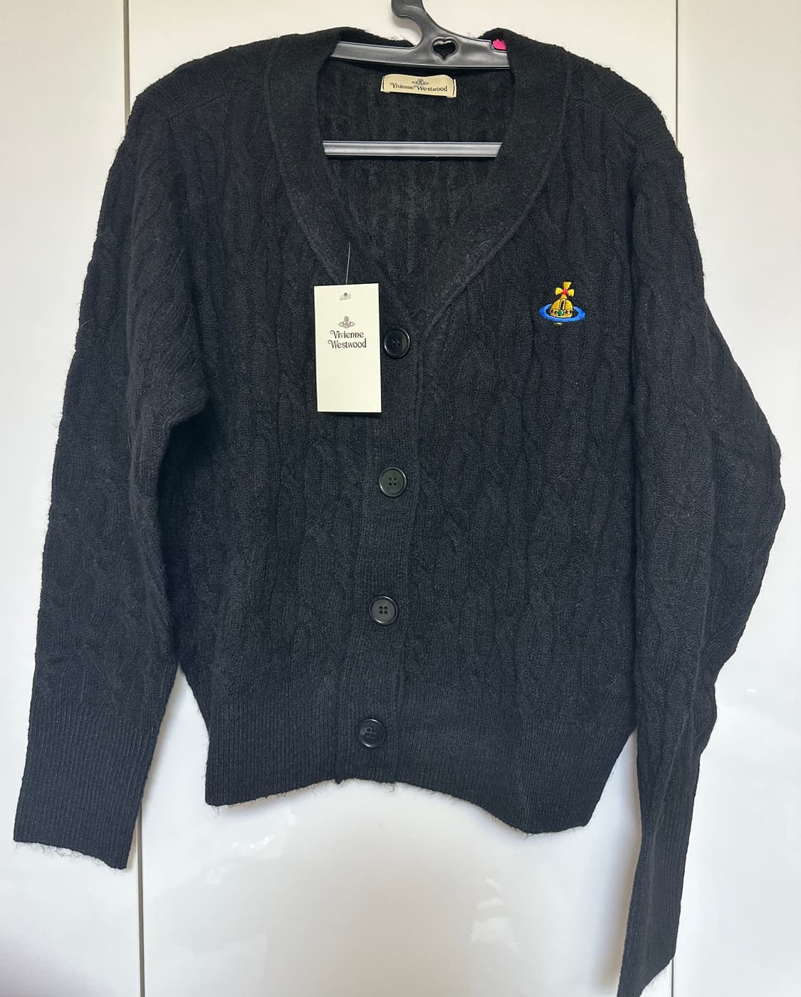 비비안웨스트우드 꽈배기 블랙 가디건  상품이미지2