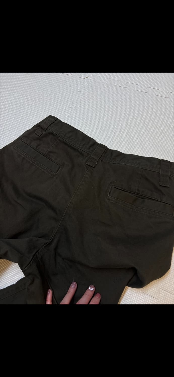 새상품/유니클로 와이드핏치노팬츠 카키 상품이미지2