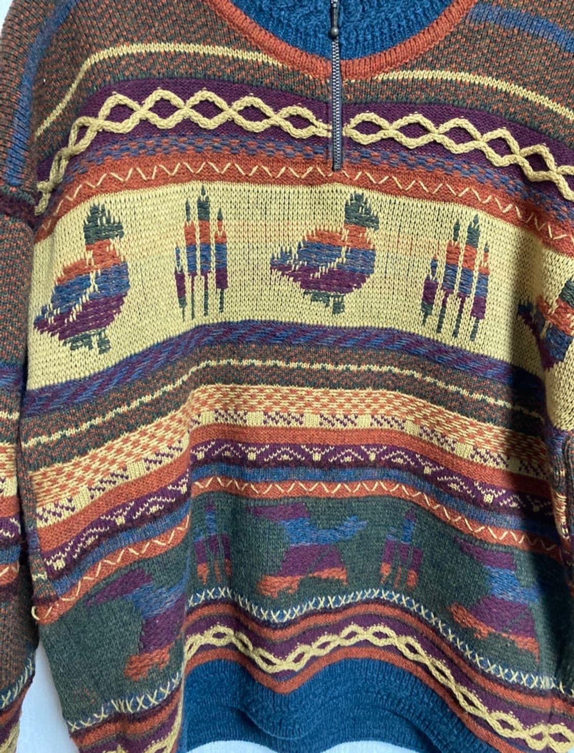 💥대장급💥빈티지 반집업 니트/snowy peak 스노위피크 상품이미지4