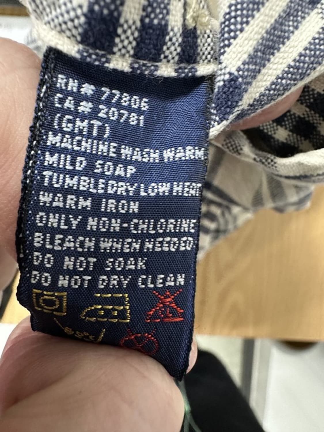 [M] TOMMY HILFIGER 타미 오리지널로고 빈티지 코튼체크셔츠 상품이미지5