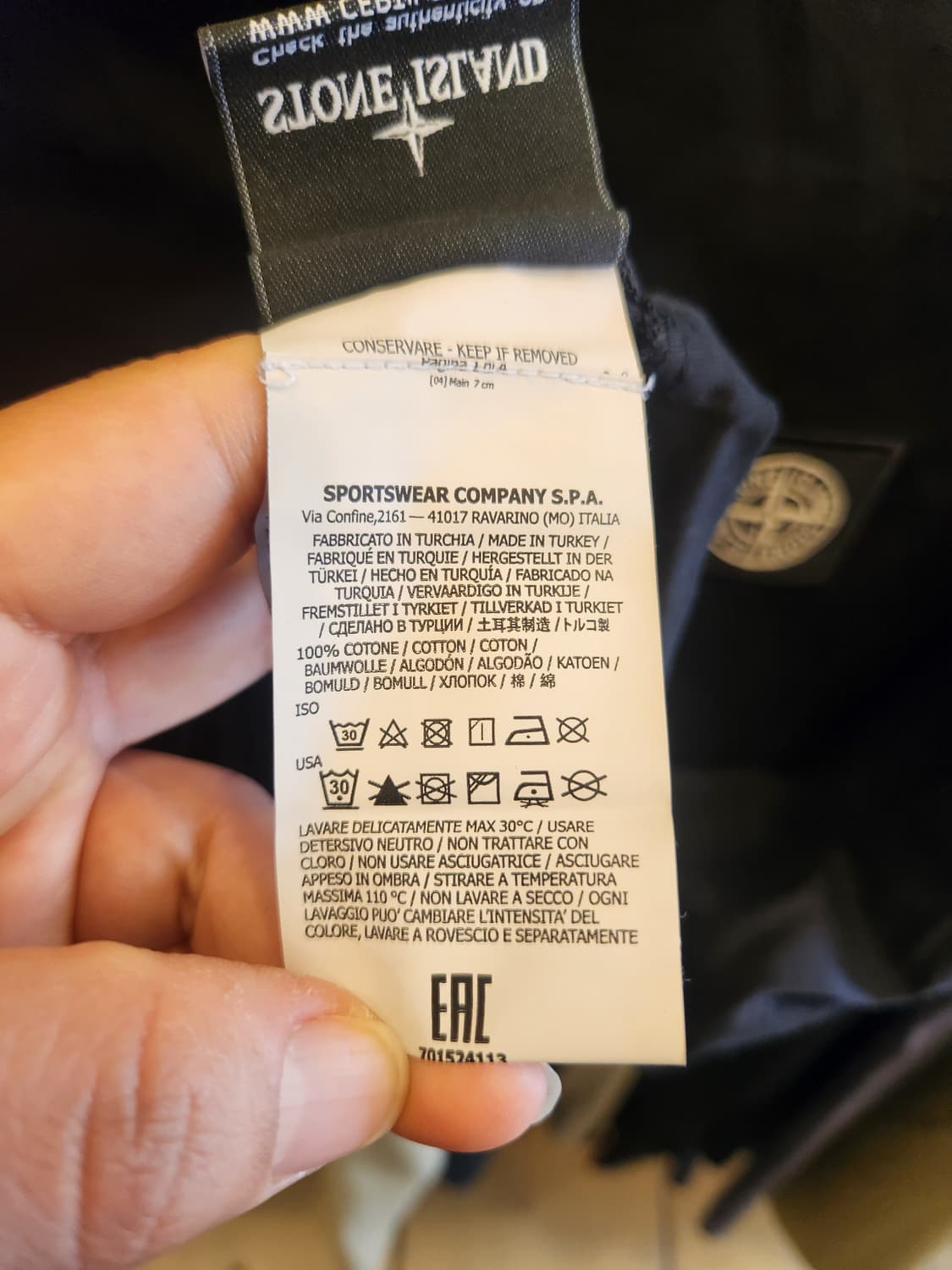 스톤아일랜드 블랙 반팔 티셔츠 상품이미지7