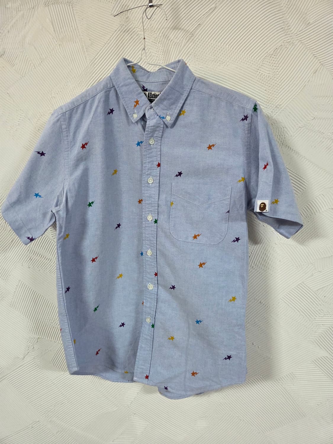 국내매장판 정품A Bathing Ape 별 패턴 반팔 셔츠 상품이미지1