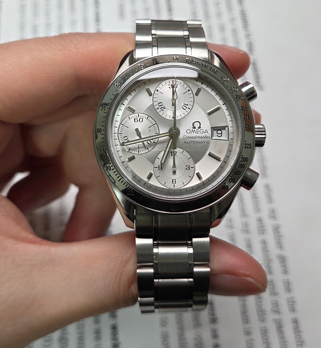 빈티지 오메가 스피드마스터 크로노 실버다이얼 오토매틱 브레이슬릿 ver. 상품이미지2