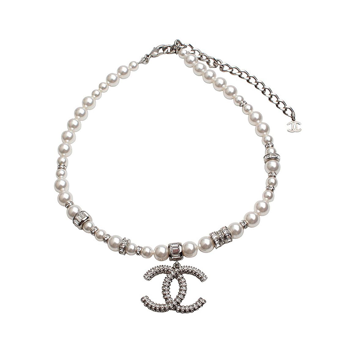 샤넬 진주 체인 참 CC로고 목걸이 상품이미지2