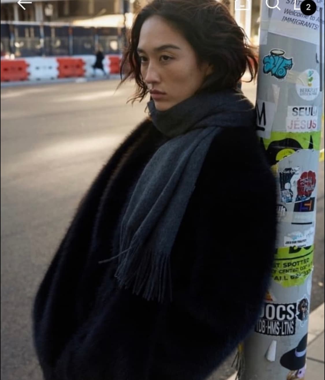 구해요) 오프니스 openess 퍼자켓 블랙 상품이미지1