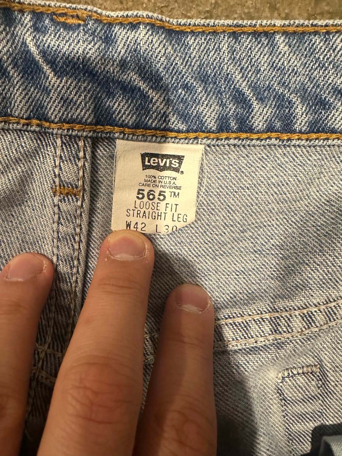 빈티지 90s 리바이스 565 데님팬츠  상품이미지4