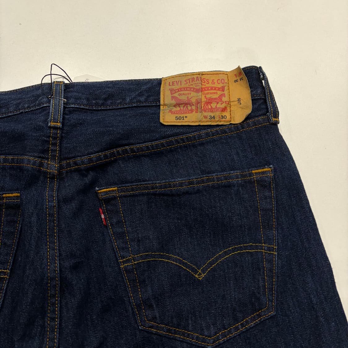 [34x30] 리바이스 501 진청 데님 팬츠 청바지 B905 상품이미지3