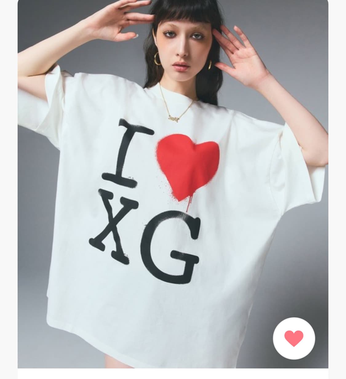 X girl I LOVE XG LOGO S/S BIG TEE DRESS 상품이미지3