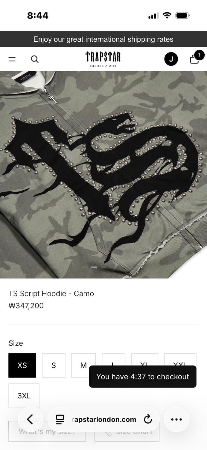 트랩스타 자수 후드집업 상품이미지7