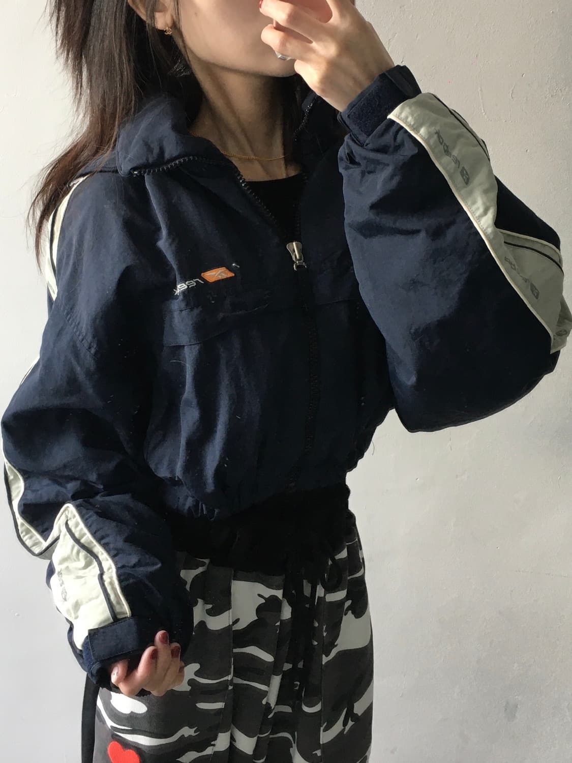 리복 크롭 후드자켓 상품이미지2