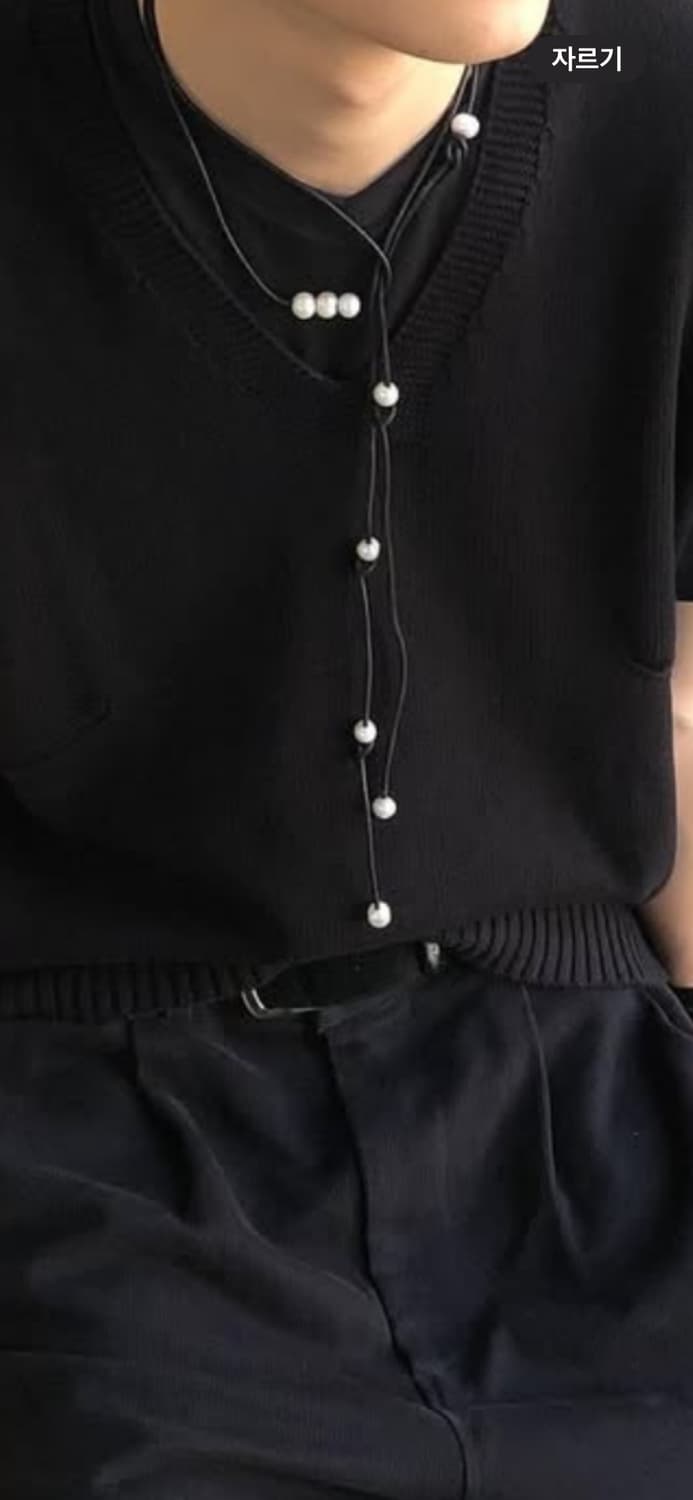 솔로이스트 소가죽 진주 목걸이 상품이미지3