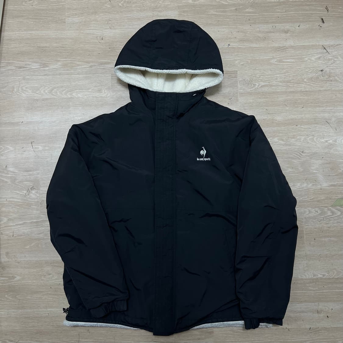 르꼬끄 리버시블 뽀글이 후리스 바람막이 후드자켓 [블랙] XL/105 상품이미지1