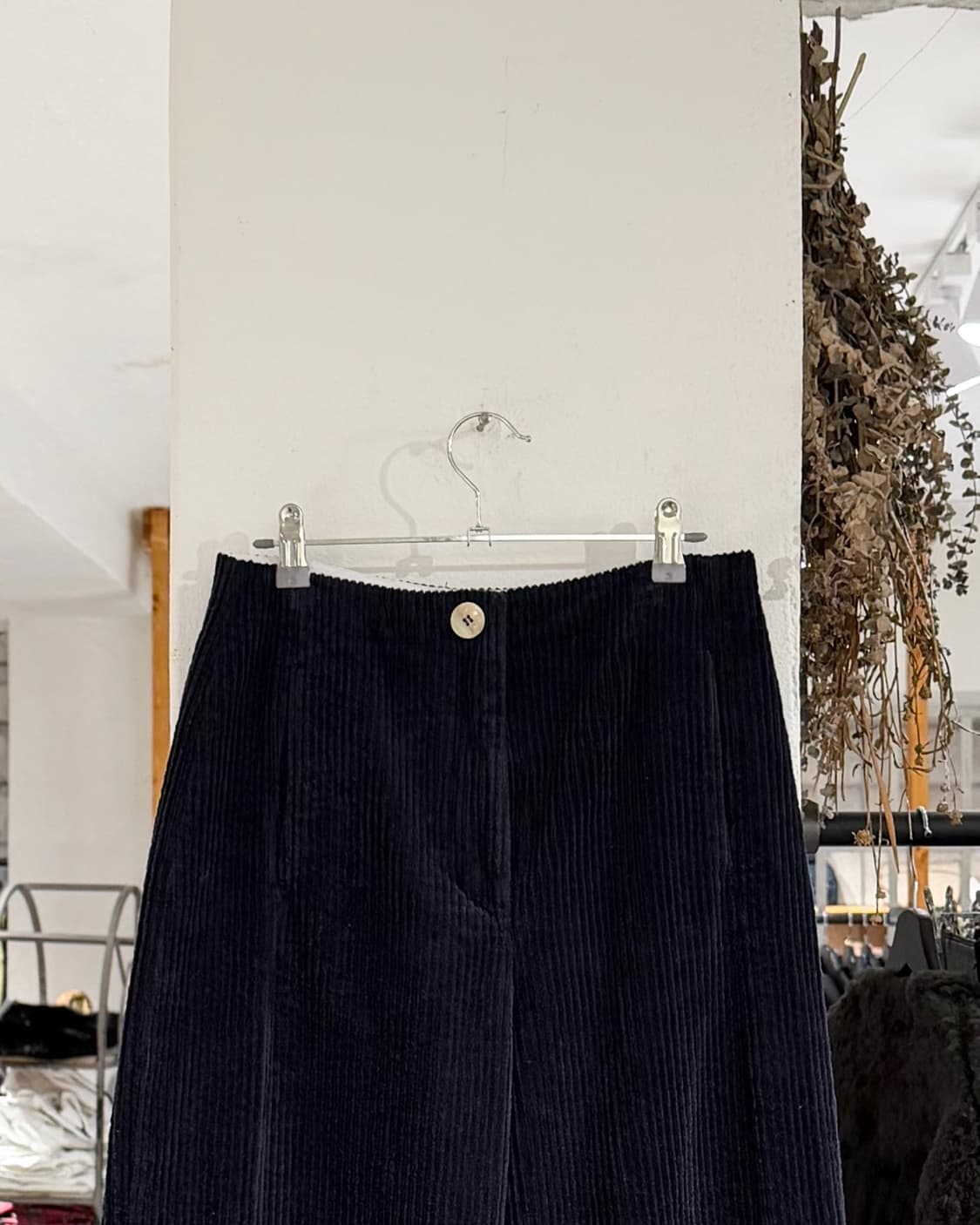 가니 네이비 오가닉코튼 코듀로이 테이퍼드 팬츠 상품이미지2