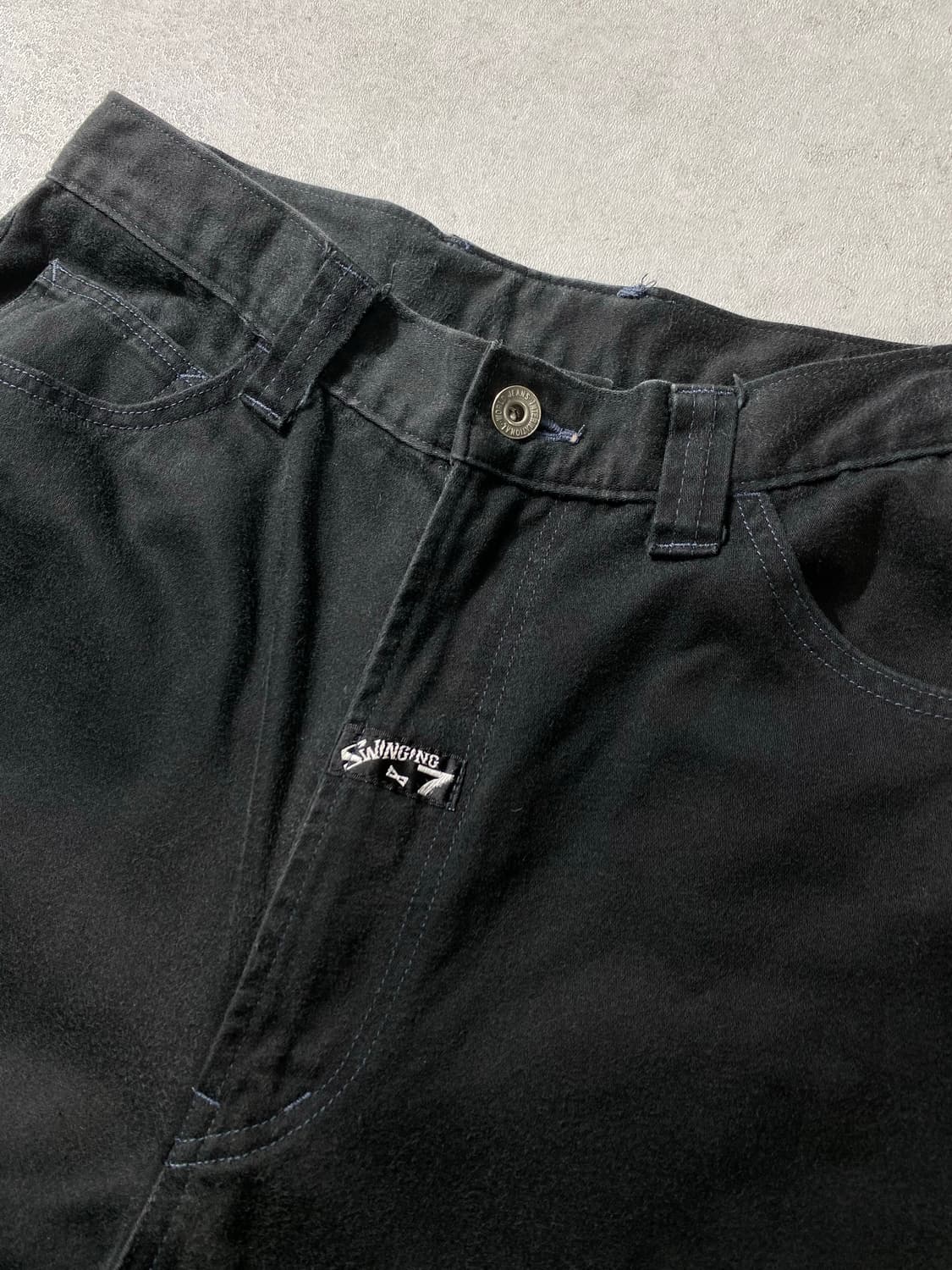 [31] 90s Swinging 7 스윙잉세븐 나일론 배색 와이드 팬츠 상품이미지3