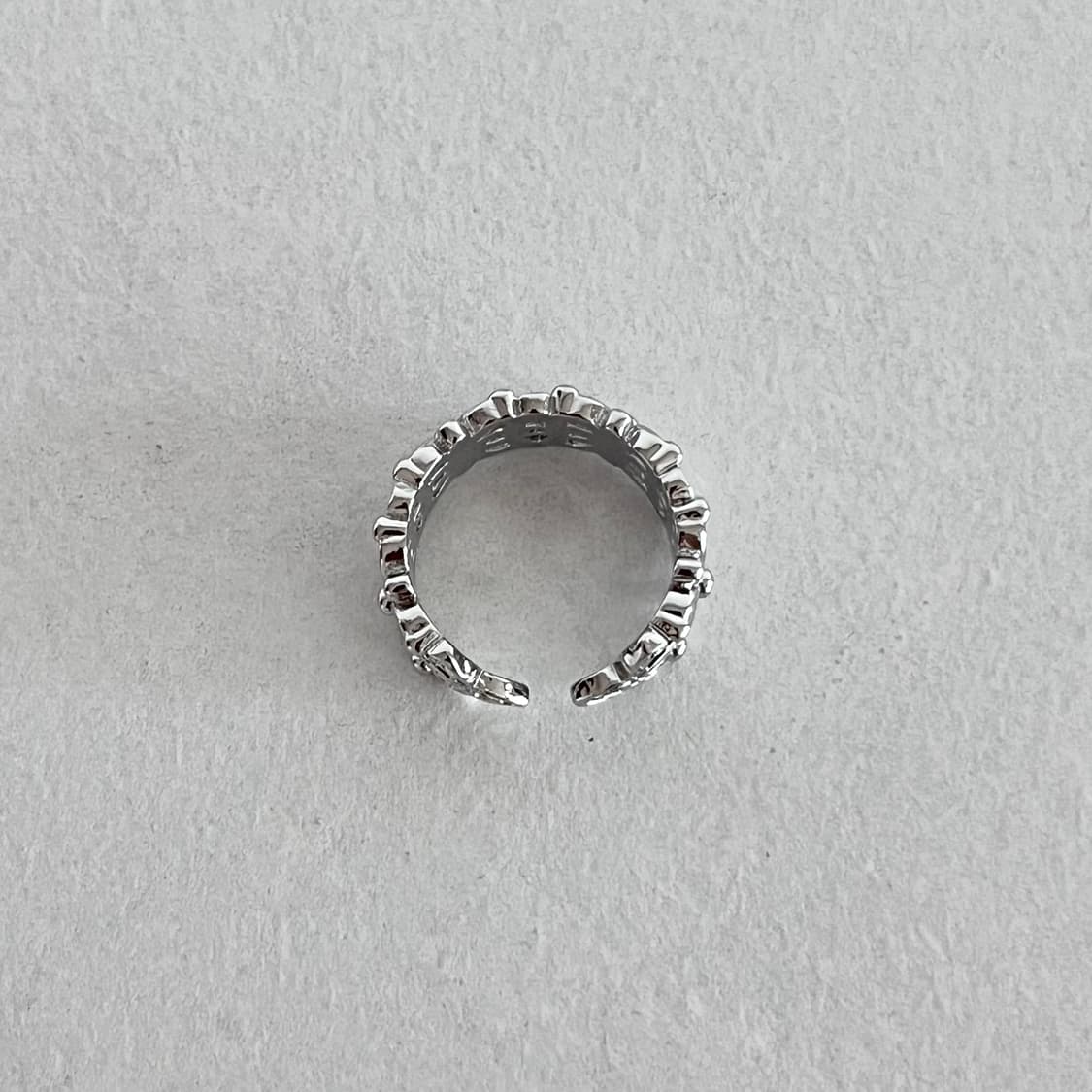 크롬 큐빅 반지 상품이미지4