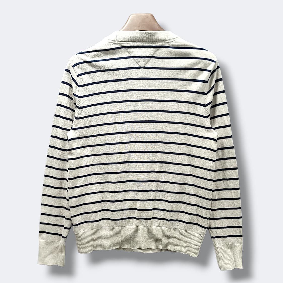 [M] 타미힐피거 아이보리 네이비스트라이프 포켓 가디건 상품이미지2