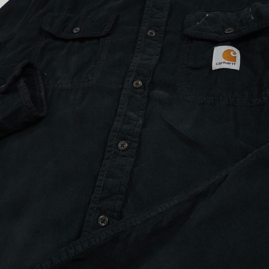 M(95) 칼하트 리워크 코듀로이셔츠 블랙 상품이미지5
