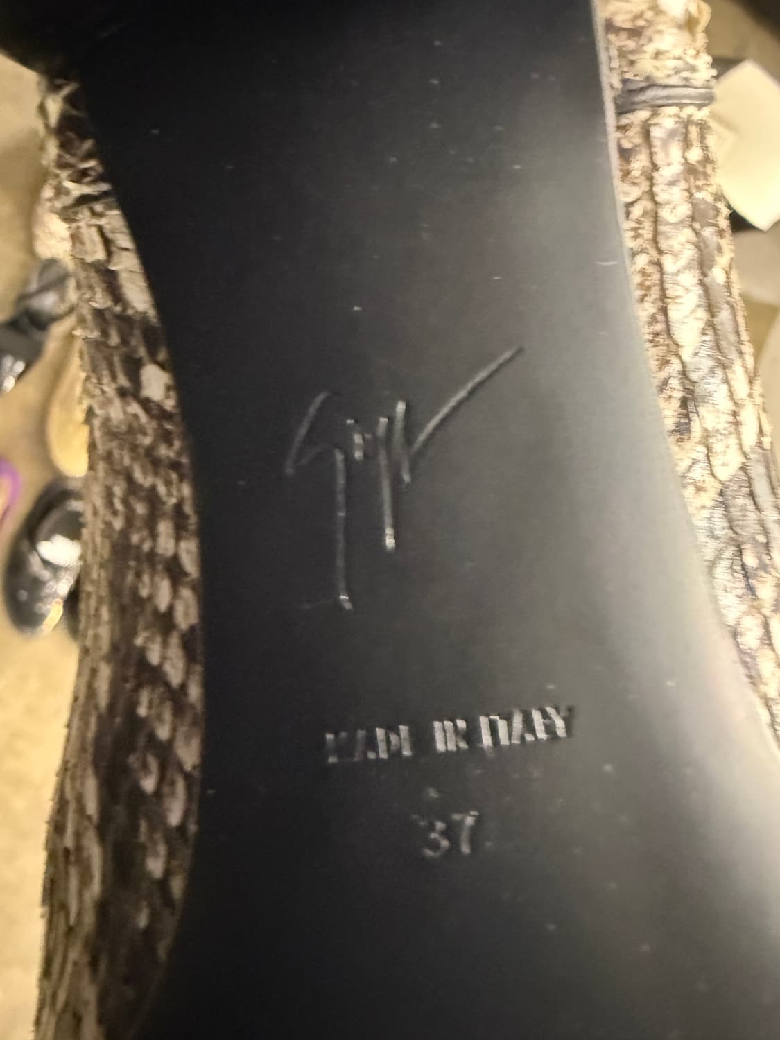 주세페 자노티 도린 뱀피 롱부츠 37 (240mm) 상품이미지4