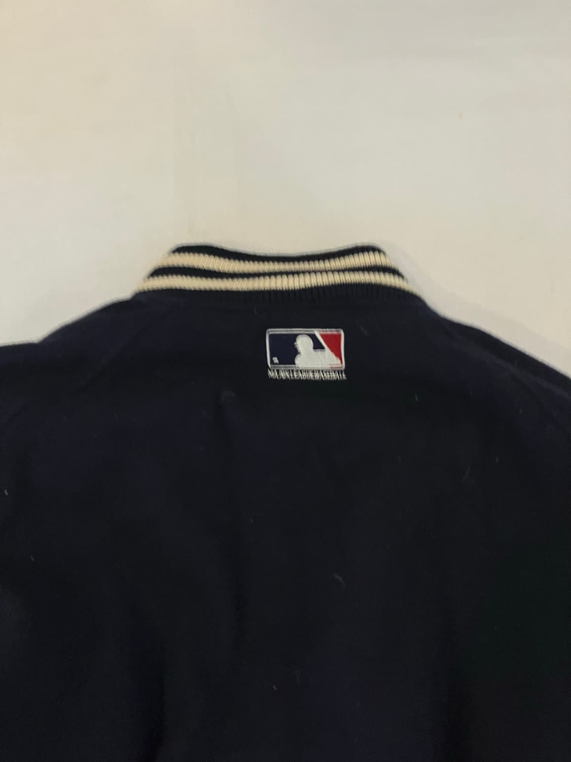 00s MLB 뉴욕 양키스 울 바시티 야구 점퍼 네이비 상품이미지4