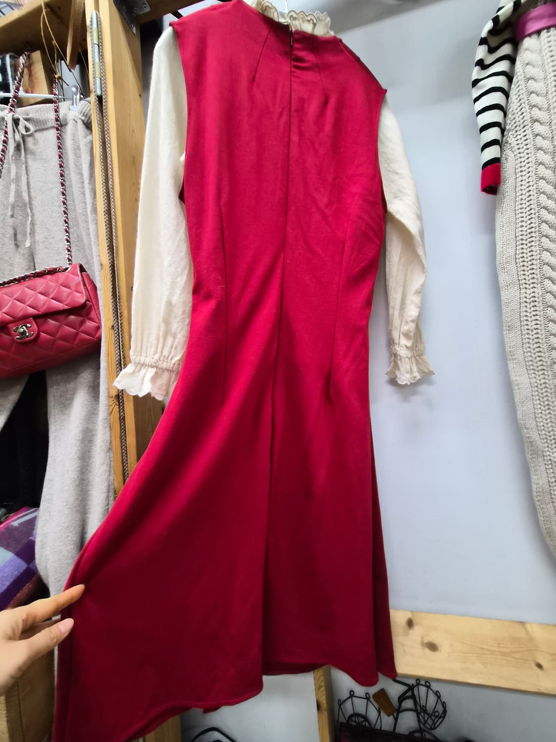 로렌 랄프로렌 스판셔링 원피스. 바네사브루노 프릴 울 블라우스 상품이미지5