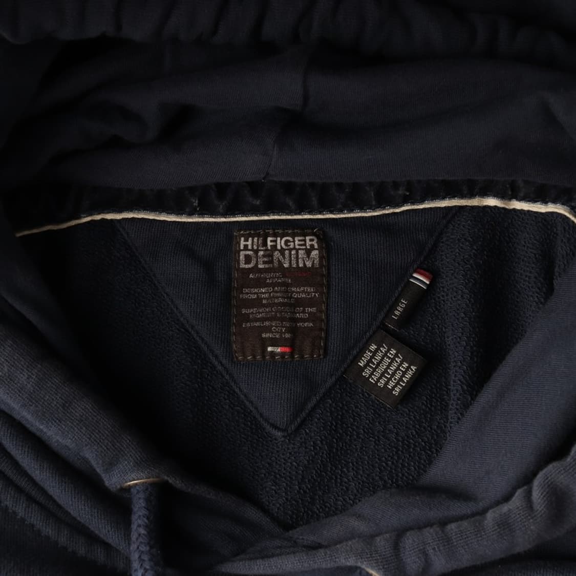 타미힐피거 데님 THD 뉴욕 패치 로고 후드티 L 상품이미지6