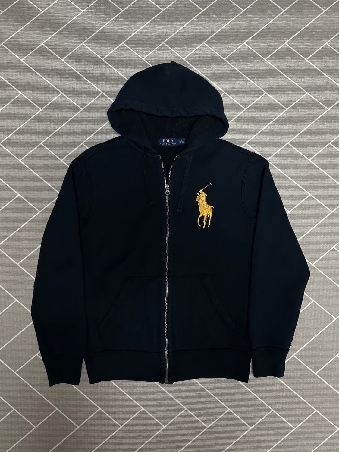 폴로 빅포니 후드집업 블랙 상품이미지1