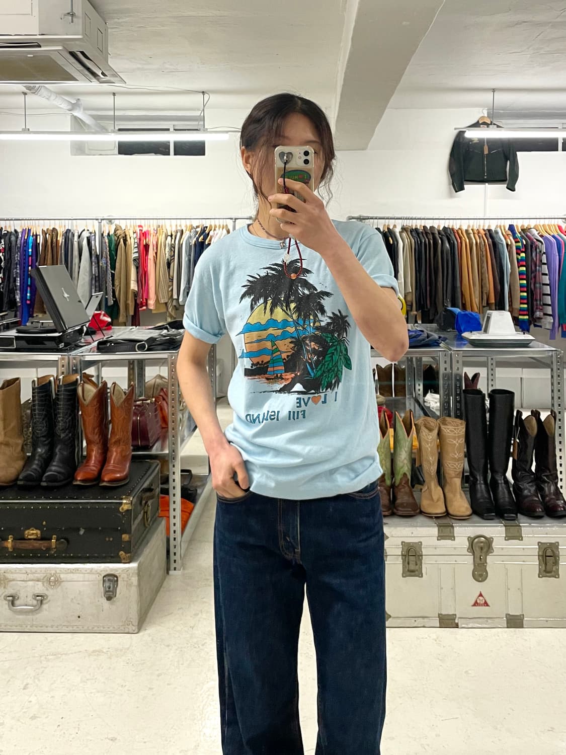 90s 'I ♡ FIJI ISLAND' t-shirt 아이러브 피지 상품이미지7