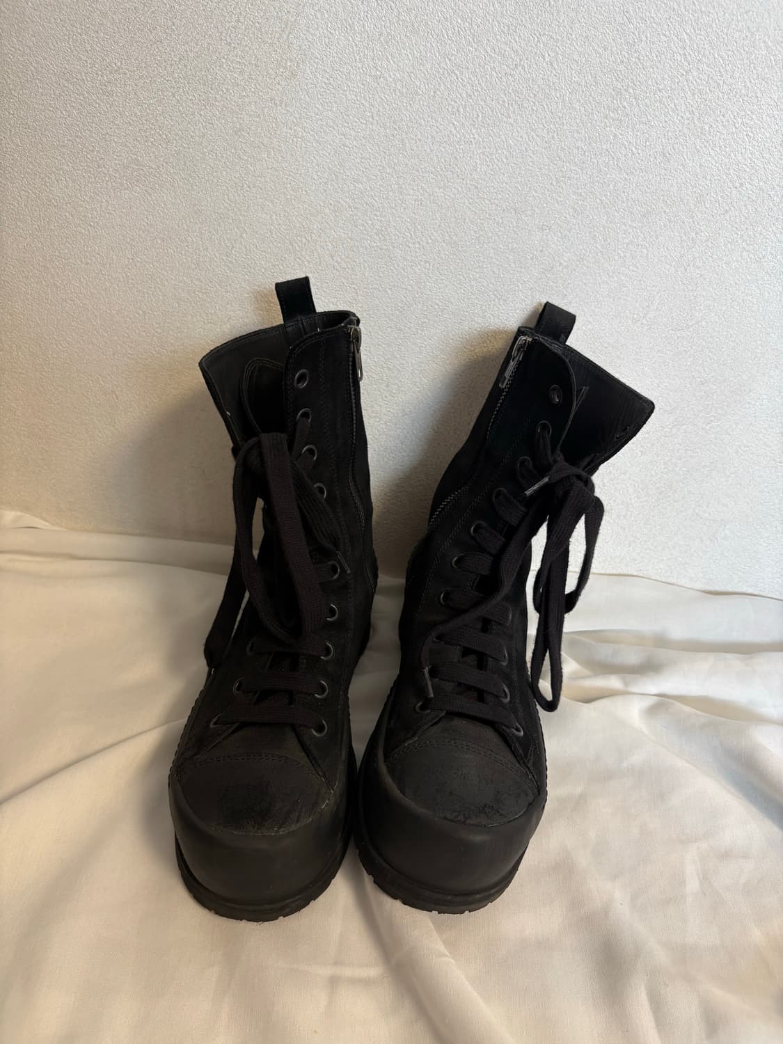 Ann Demeulemeester 스웨이드 레더 레이스업 부츠 39  상품이미지3