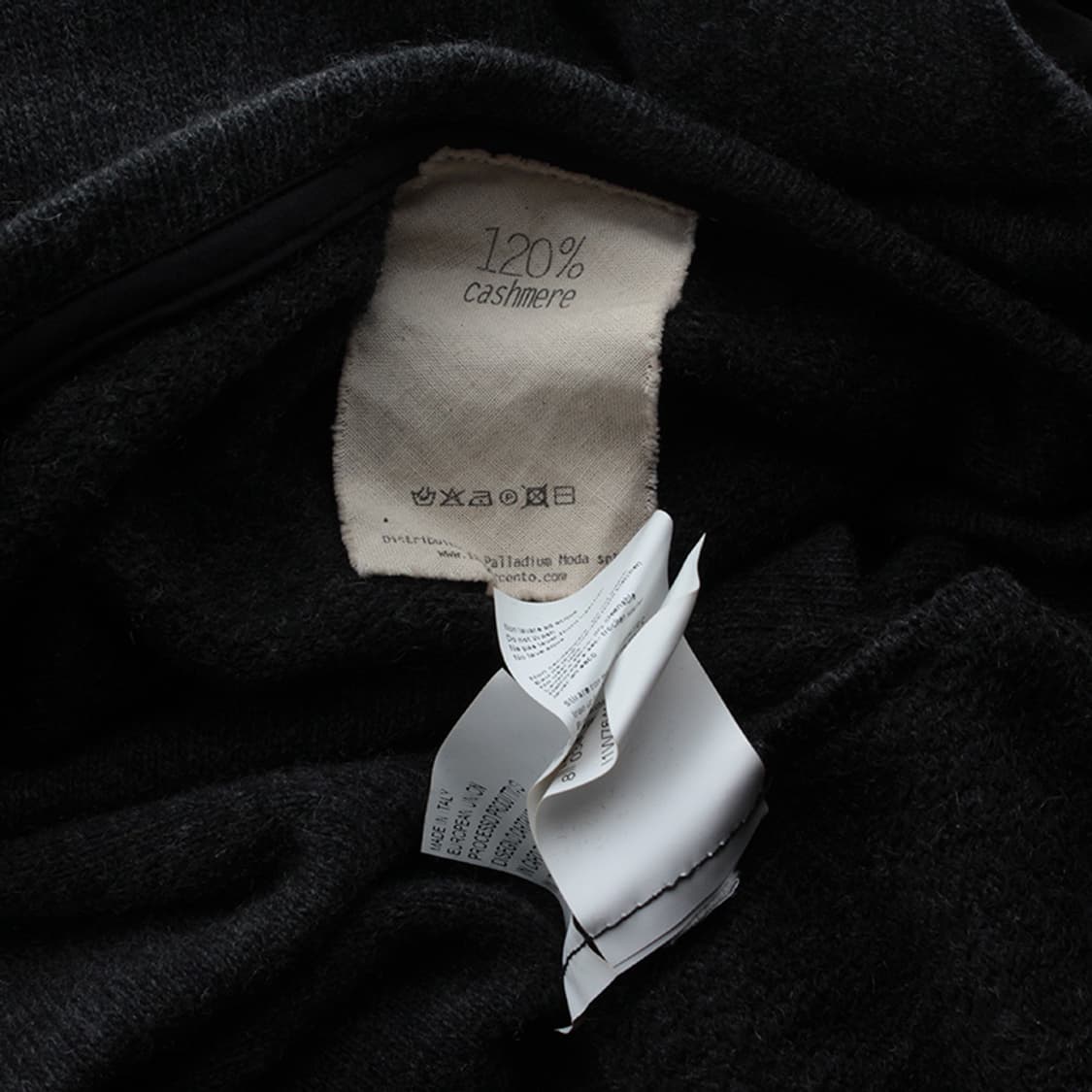 120%캐시미어 차콜그레이 니트 원피스 44 상품이미지3