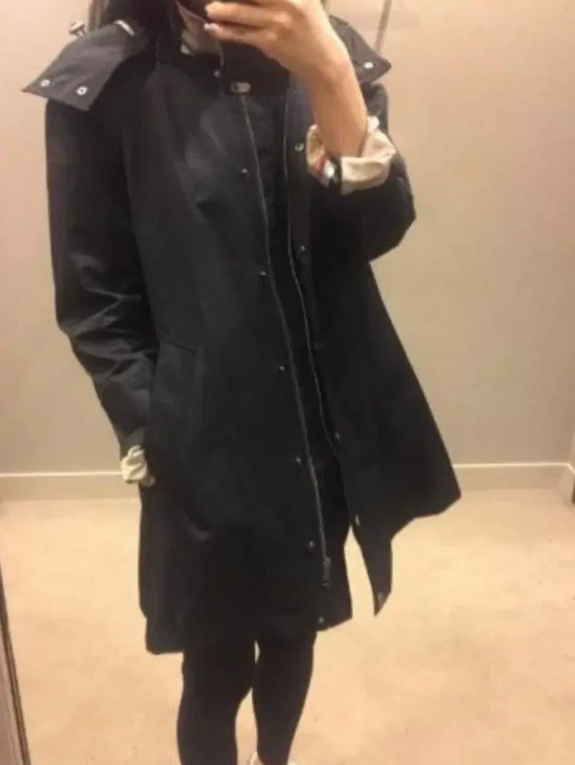 [44-55] 버버리 블랙 보우파크 코트 UK4 상품이미지2