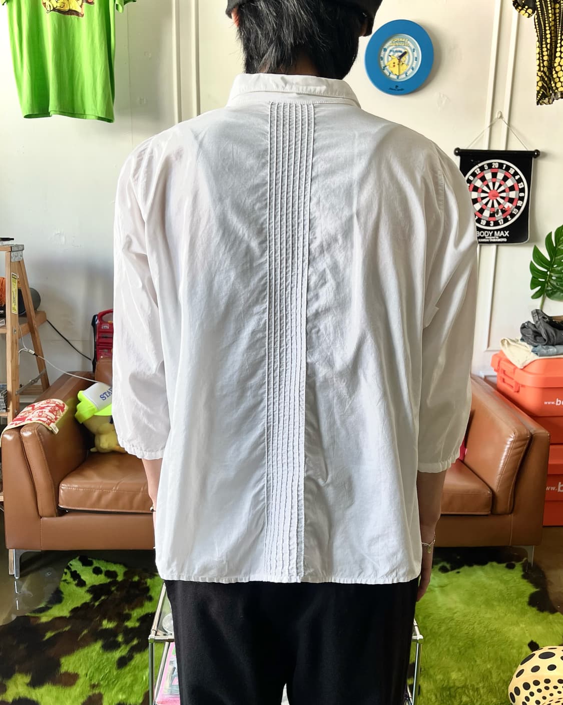 Yacco Maricard Pleats Stitch White Shirt 상품이미지3