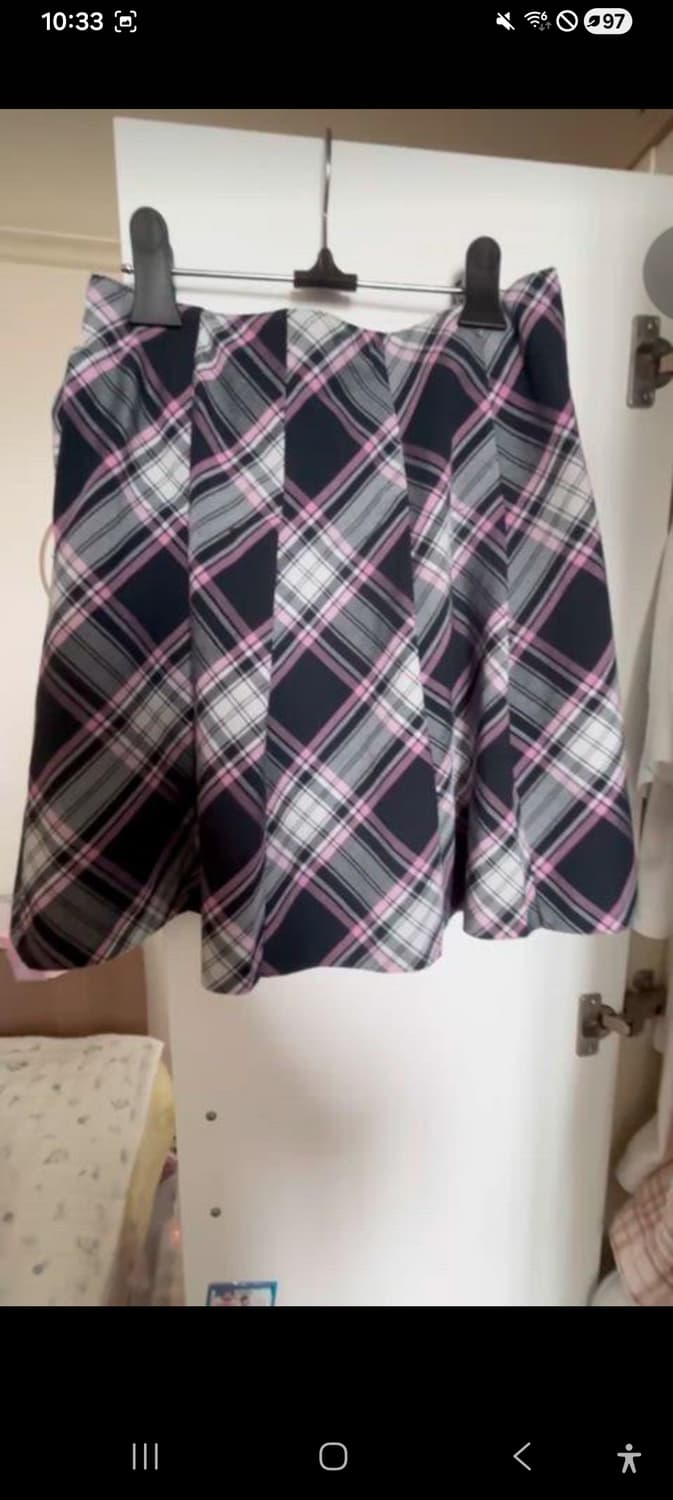 베이비베어 페페 빈티지 체크 테니스 플리츠 치마 일본 빈티지 프레피룩 상품이미지4