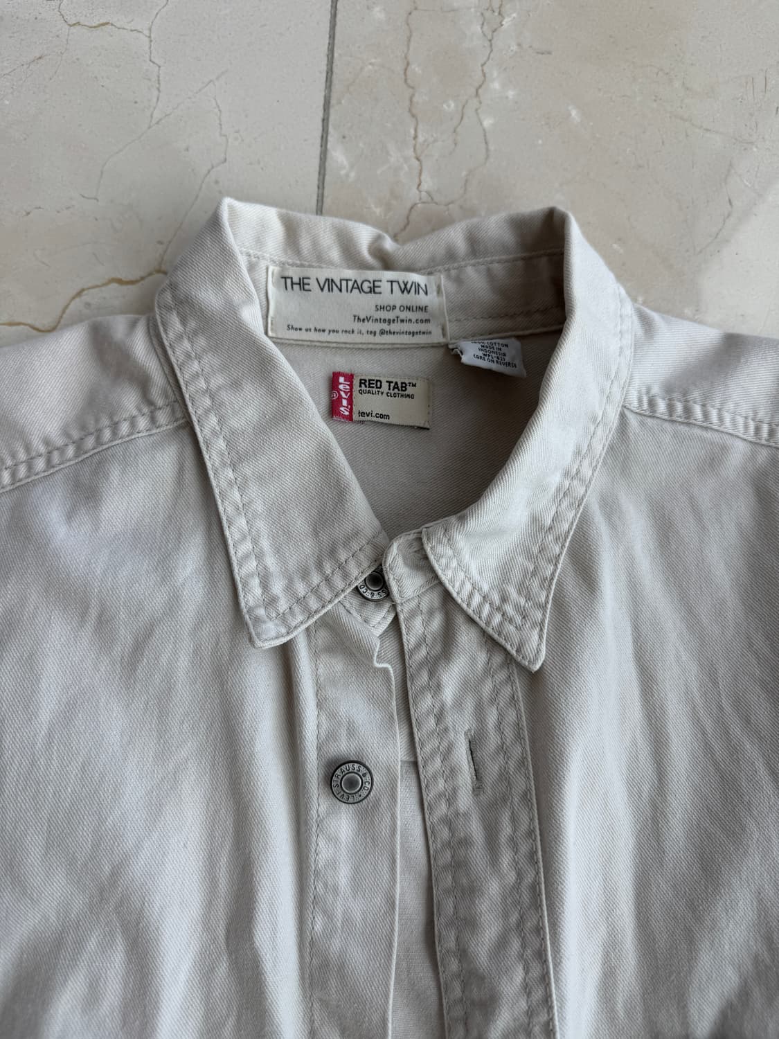 빈티지 트윈 리바이스 크롭 자켓형 셔츠 S-M 상품이미지2