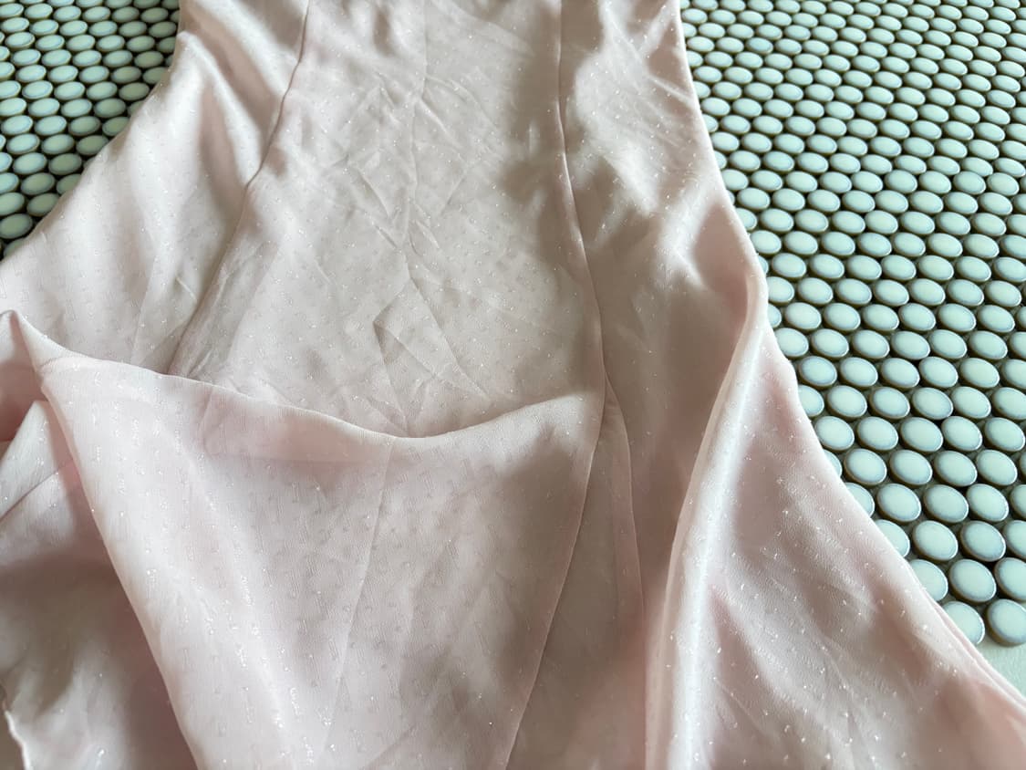 satin ribbon ruffle slip dress 상품이미지3