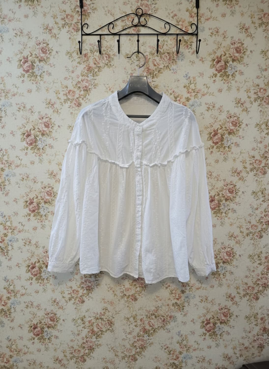 화이트 레이스 블라우스 66 상품이미지1