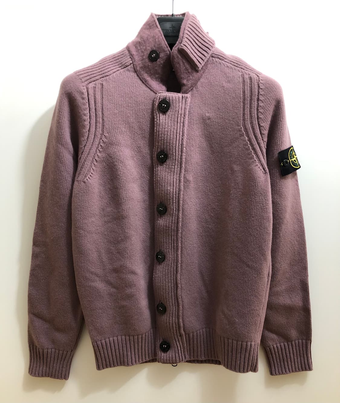 [S] 스톤아일랜드 와펜 집업 니트 가디건 핑크 상품이미지1
