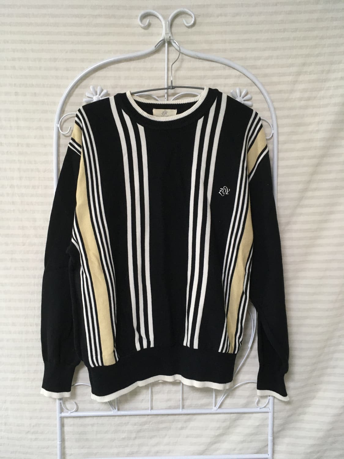 빈티지 블랙 스트라이프 니트 y2k 스트릿 갸루 펑키 일본빈티지638 상품이미지1