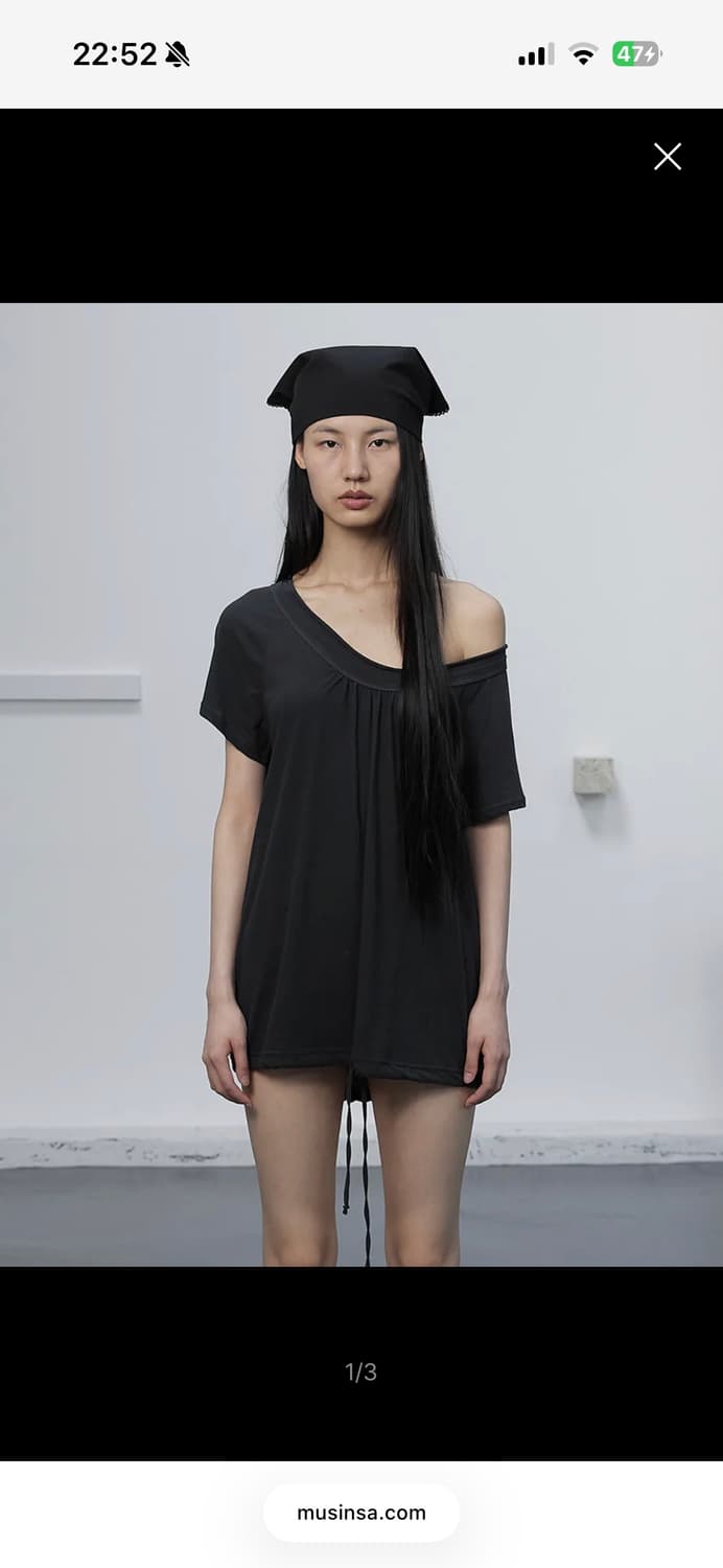 구해요) Cerric round drawstring hem top 상품이미지1